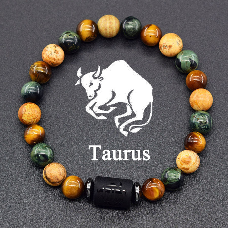 Taurus Zodiac Bracelet – Natural Stone Beaded Bracelet