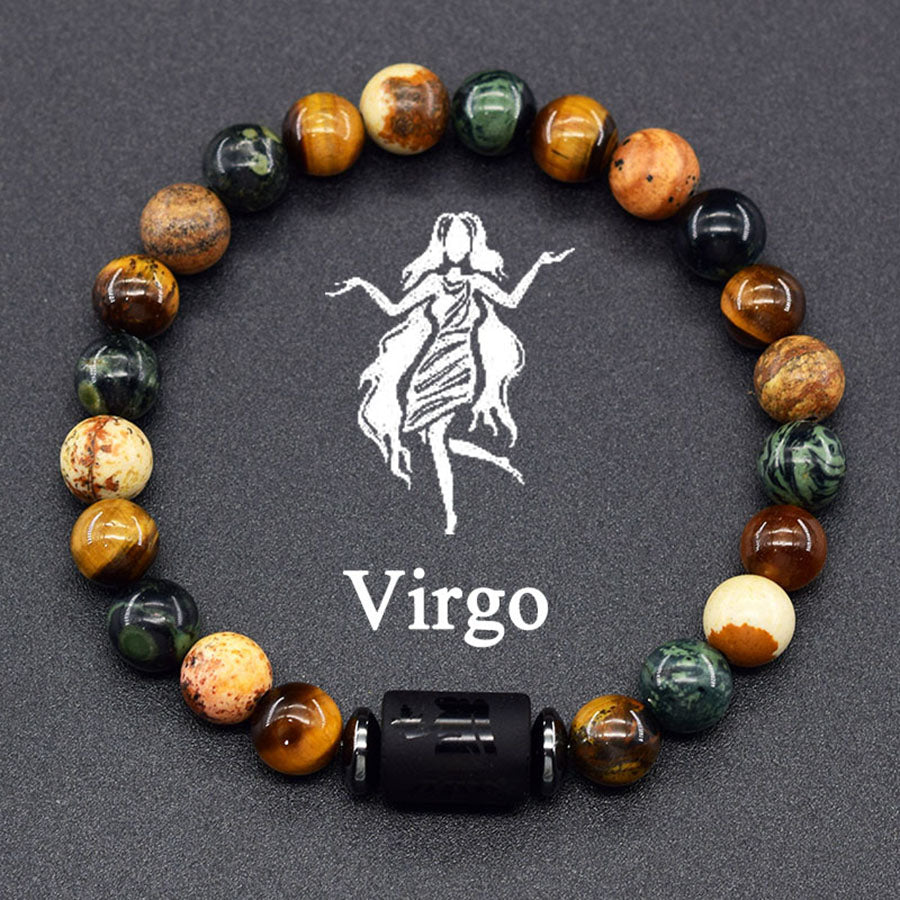 Virgo Zodiac Bracelet – Natural Stone Beaded Bracelet for Virgo, Thoughtful Zodiac Gift for Women